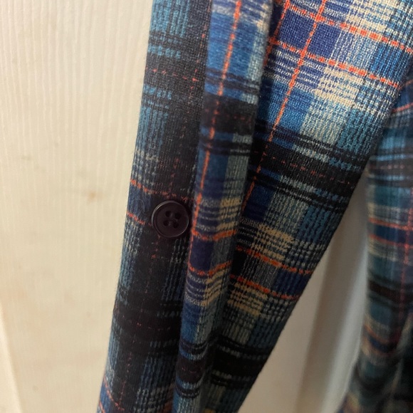 Urban Girl Appliqué Embellished Button Down Plaid Flannel Shirt Women’s Large - Picture 11 of 11